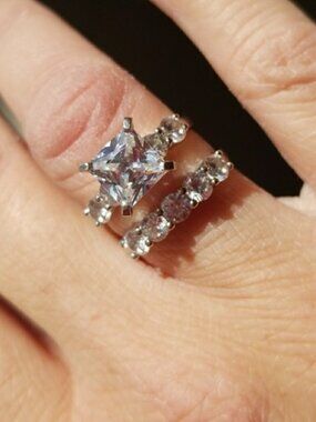 💍BEAUTIFUL SQUARE CUT 7.43 CTW BELLE LUCE CZ RING